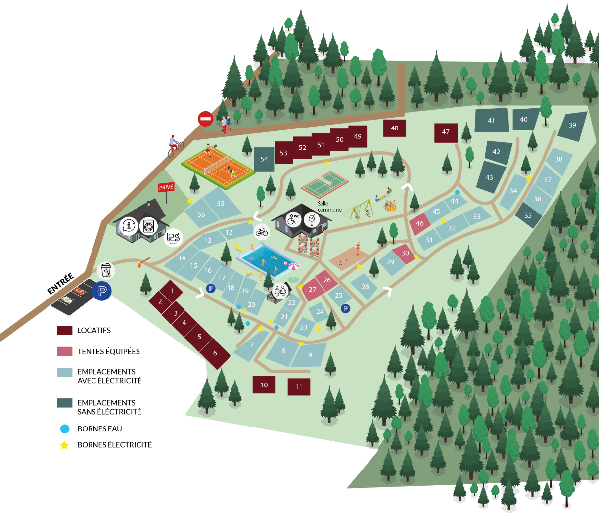 Plan du Camping les Sapins de Corrèze